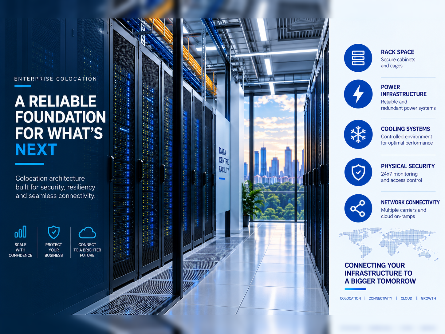 Enterprise colocation services and data centre infrastructure