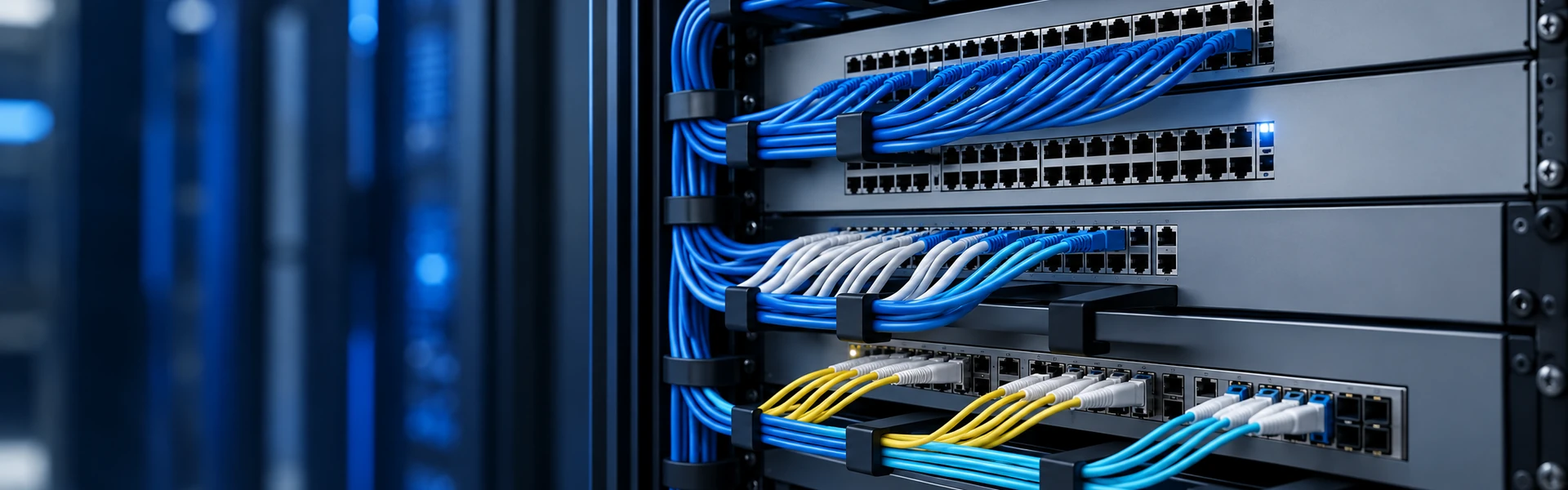 Enterprise network switches and structured cabling