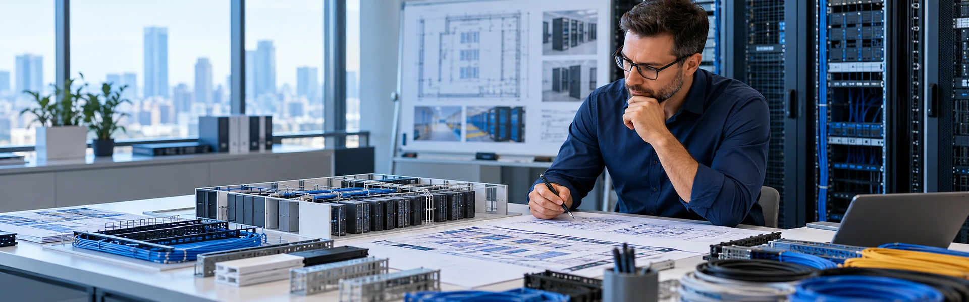 Network engineer planning enterprise infrastructure